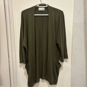 Wilfred Forest Green Open Front Cardigan